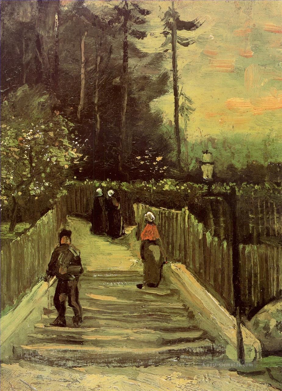 Schräger Weg in Montmartre Vincent van Gogh Ölgemälde